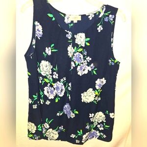 Loft Medium Floral Sleeveless Blouse